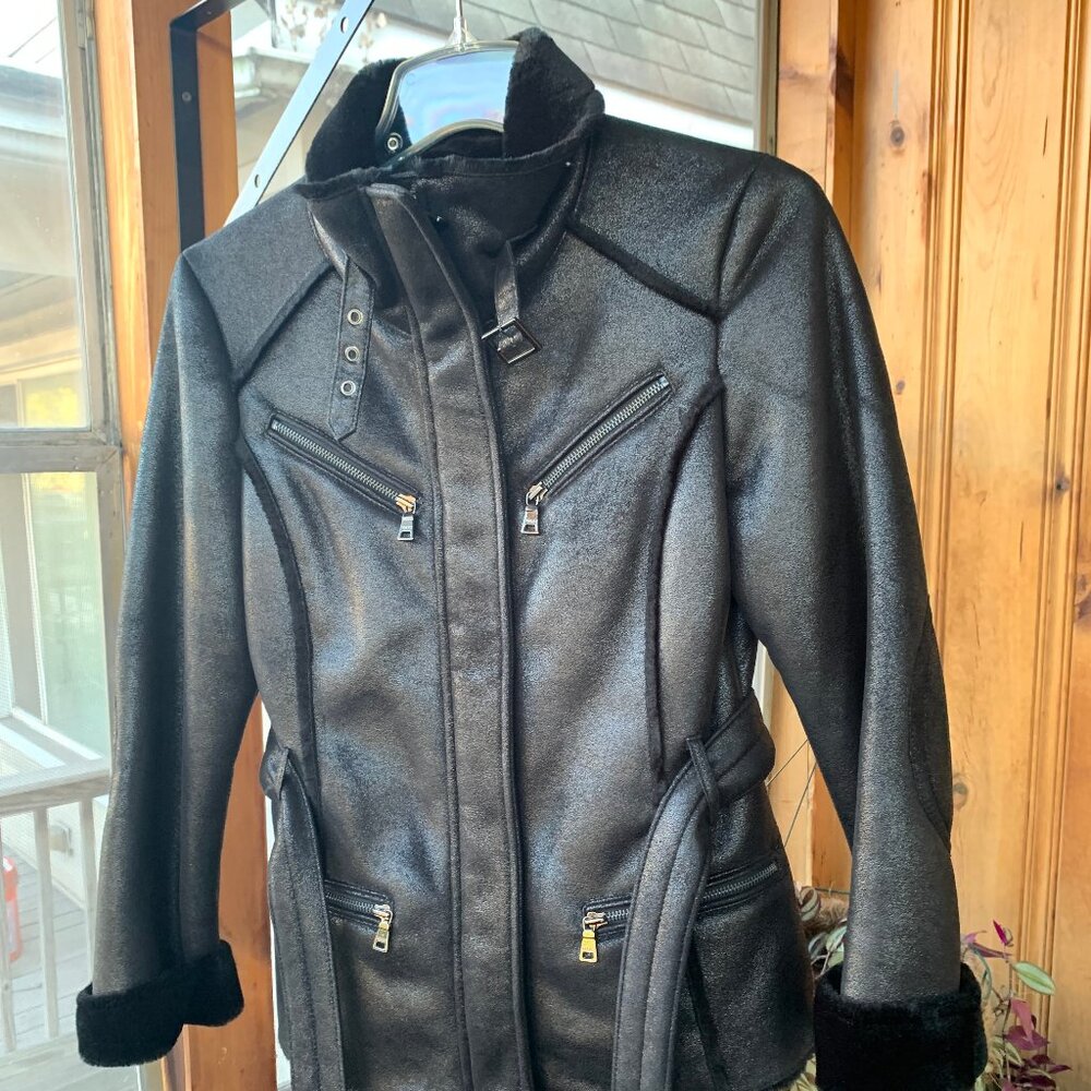 Andrew Marc New York XS lined leather jacket. NWT, unworn. Smoke and pet free.